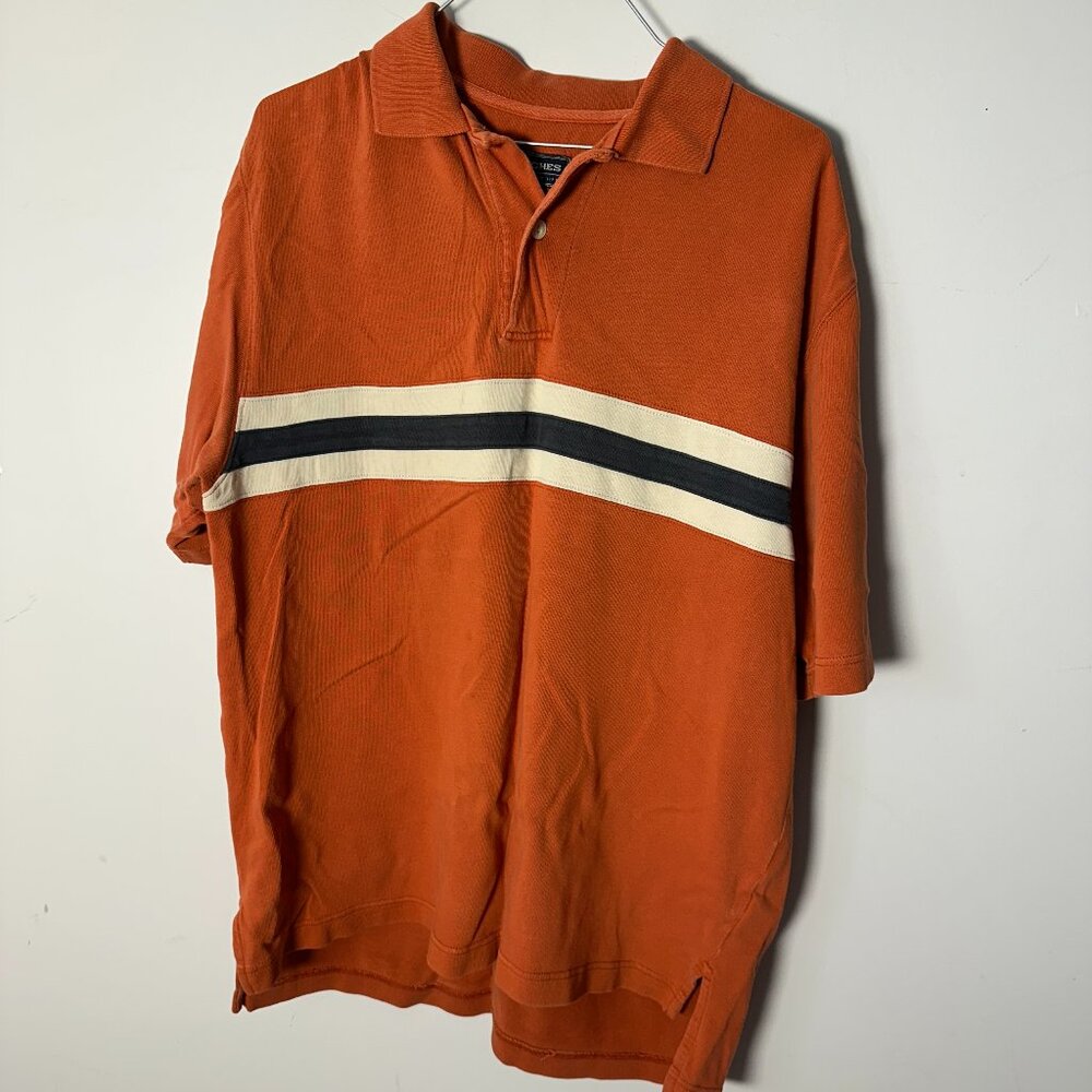 EUC Britches Mens Shirt Short Sleeve Orange Cotton Medium M KFT